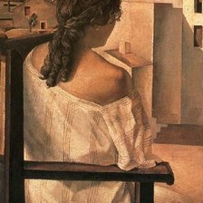 Схема вышивки «Дали. Молодая женщина увиденная со спины.»