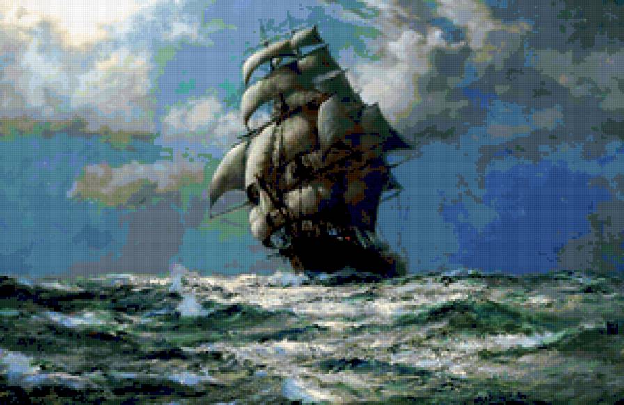 Парусник - океан, парусник - предпросмотр