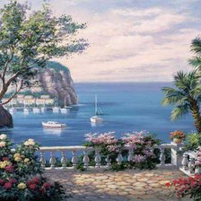 Схема вышивки «море»