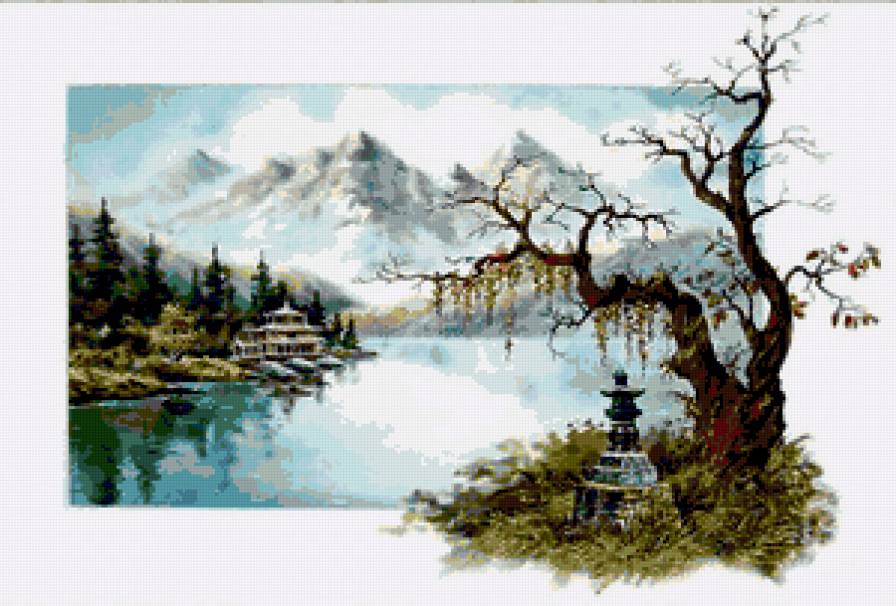 Горное озеро - природа - предпросмотр