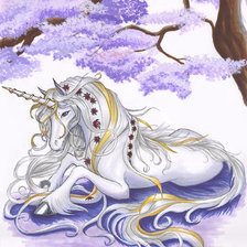 Схема вышивки «единорог»