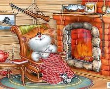 Схема вышивки «домашний  кот»