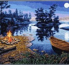 Схема вышивки «живой огонь»