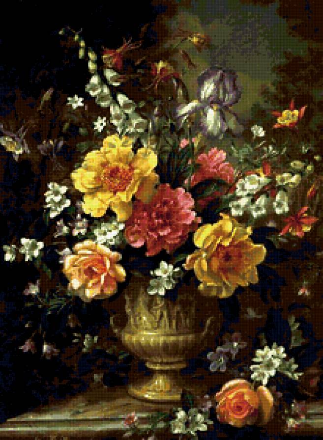 №412733 - цветы, живопись, натюрморт, albert williams, букет - предпросмотр