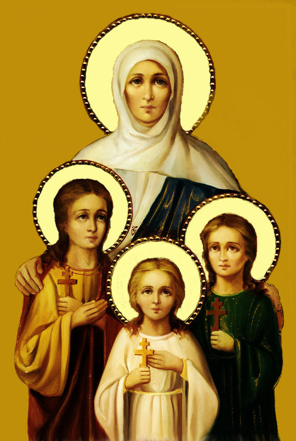 Вера, Надежда, Любовь и матерь их Софья - икона - оригинал