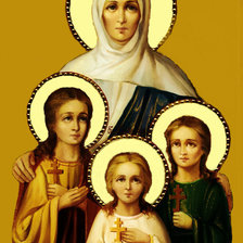 Схема вышивки «Вера, Надежда, Любовь и матерь их Софья»