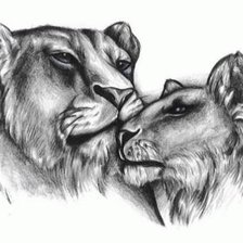 Схема вышивки «львы»