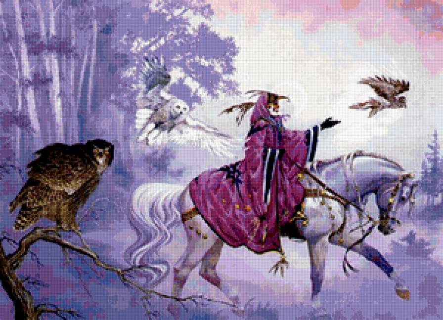 фентези - соколиная охота, всадник, фэнтези - предпросмотр