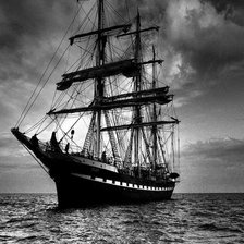 Схема вышивки «корабль»