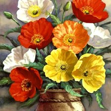 Схема вышивки «Букет Маков»