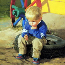 Схема вышивки «юный шофер»