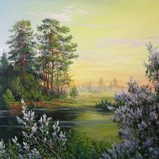 Схема вышивки «vesennee  utro»