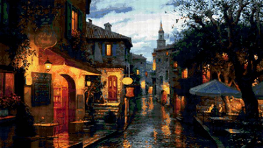 Вечер - европа, улица, вечер - предпросмотр