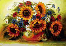 Схема вышивки «Подсолнухи»