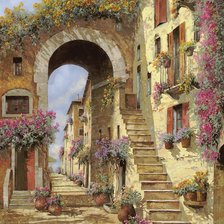 Схема вышивки «уютный дворик»