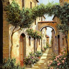 Схема вышивки «уютный дворик»