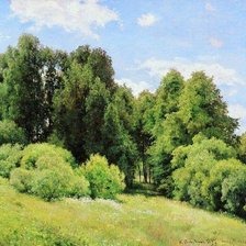 Схема вышивки «Шишкин И.И. Лесная поляна (Полянка)»