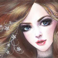 Схема вышивки «Девушка.»