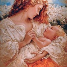 Схема вышивки «Мама и малыш»