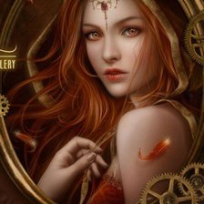 Схема вышивки «Девушка.»