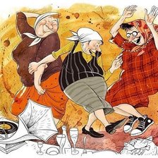 Схема вышивки «Веселые бабульки!»