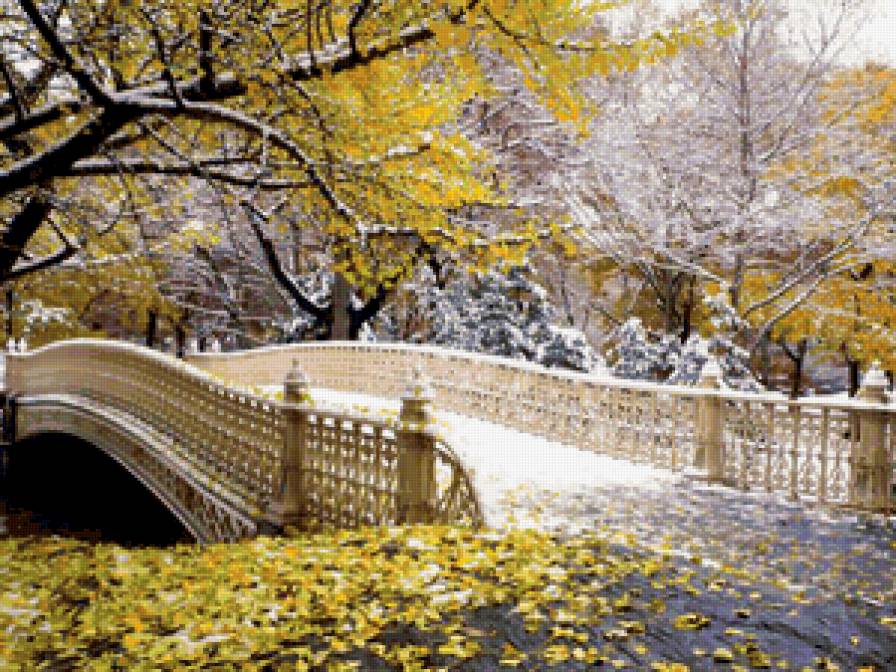 Первый снег - пейзаж - предпросмотр