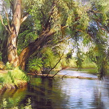 Схема вышивки «Ива»