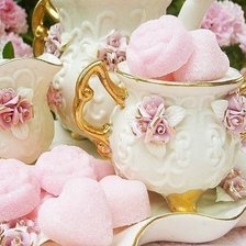 Схема вышивки «Цветы и чашки»