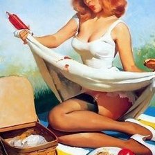 Схема вышивки «ДЕВУШКА НА ПИКНИКЕ»