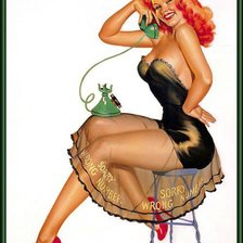 Схема вышивки «девушка с телефоном»