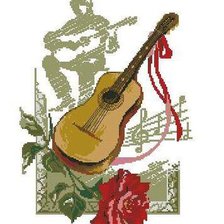 Схема вышивки «Гитара»