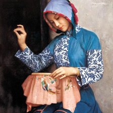 Схема вышивки «вышивальщица»