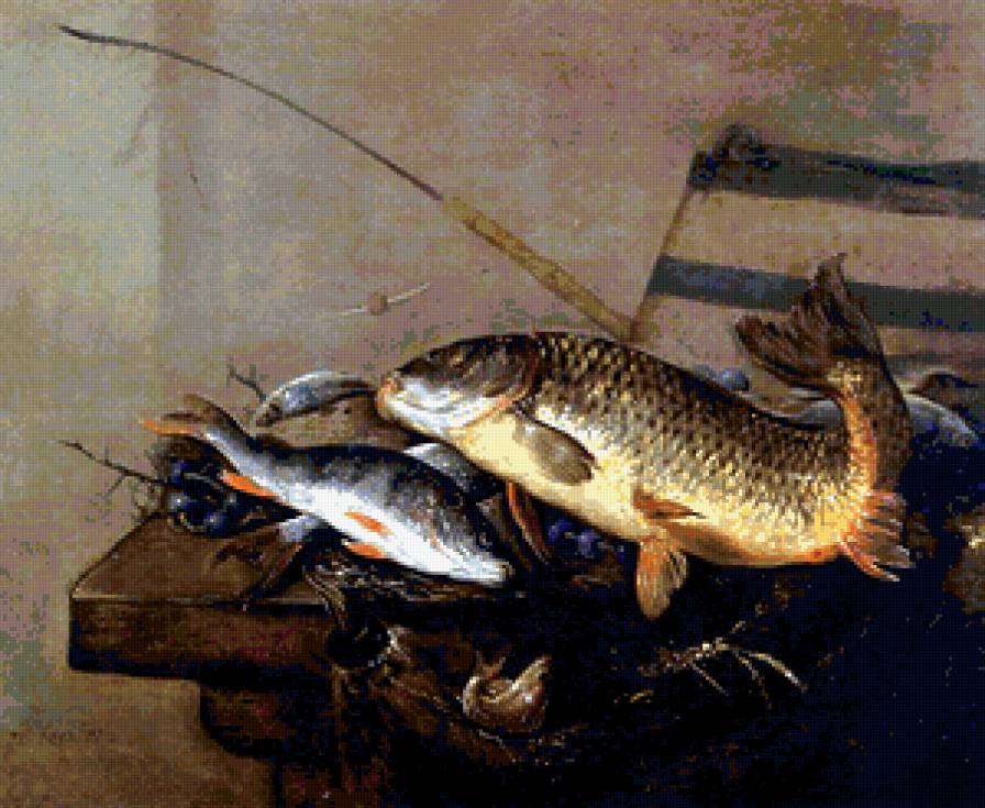 рыба - натюрморт - предпросмотр