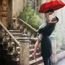 Схема вышивки «Под дождем»