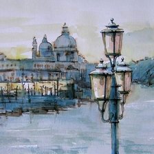 Схема вышивки «Город в тумане»