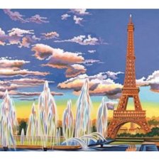 Схема вышивки «эйфелева башня»