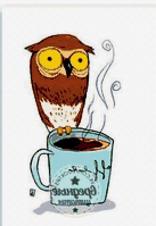 совушка и кофе - предпросмотр