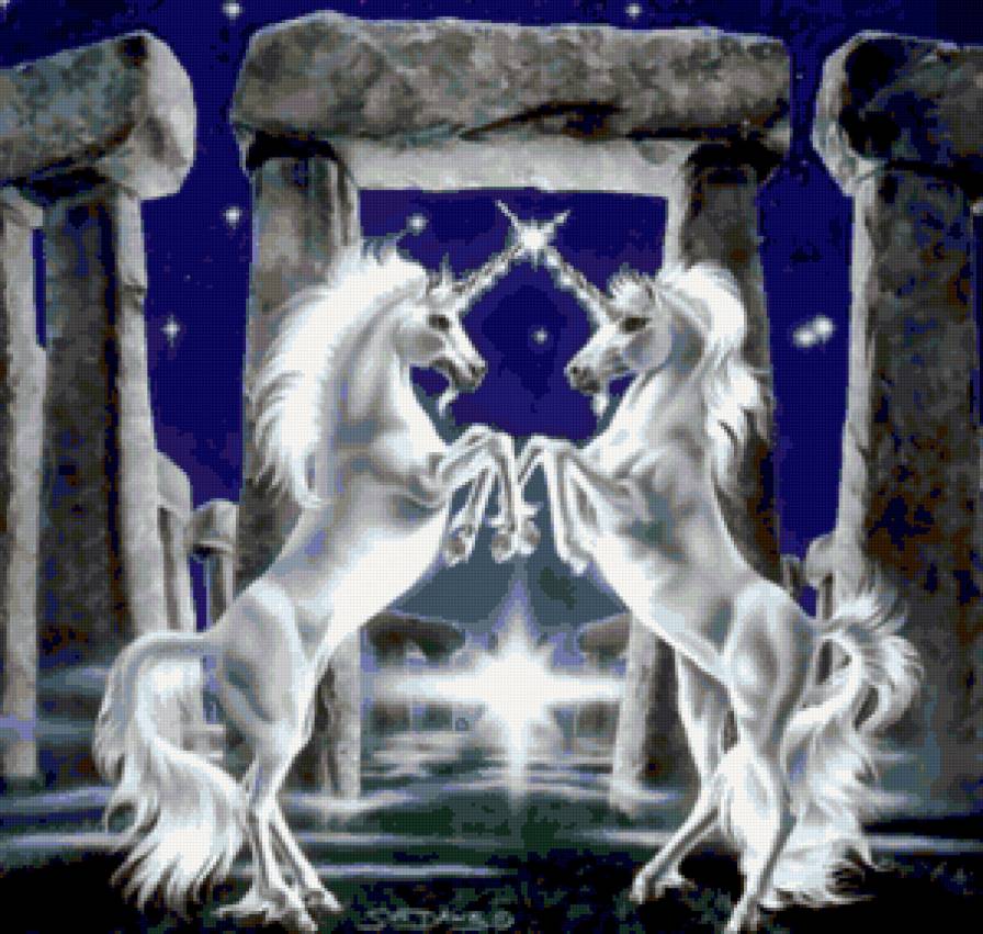 Два единорога - единороги - предпросмотр