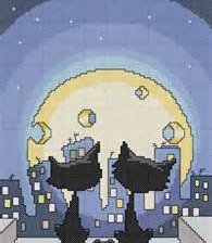 Схема вышивки «Ночная жизнь»