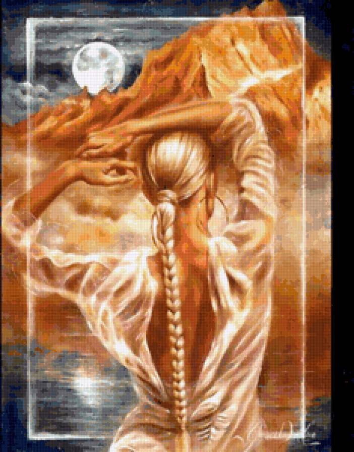 Серия "Она" - пейзаж, девушка, горы - предпросмотр