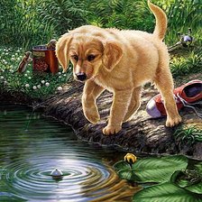 Схема вышивки «собачка»