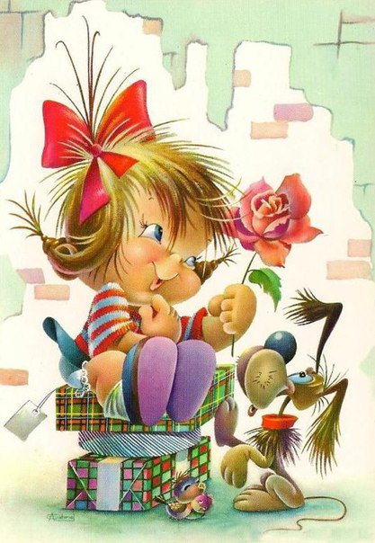 девчушка собака роза - оригинал