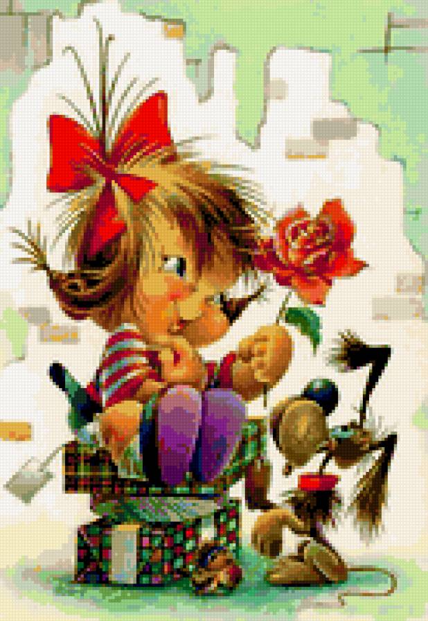 девчушка собака роза - предпросмотр