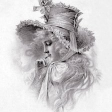 Схема вышивки «дама»