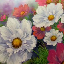 Схема вышивки «Цветочки»