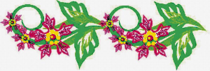 №415546 - скатерть, салфетка, орнамент, узор, цветы, бордюр - предпросмотр