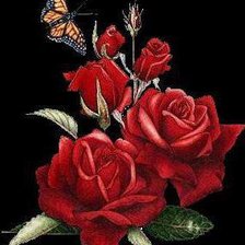 Схема вышивки «розы»