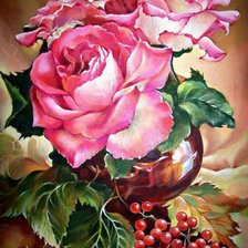 Схема вышивки «розы»