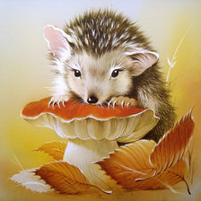 Схема вышивки «ежик»