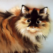 Схема вышивки «кошка»